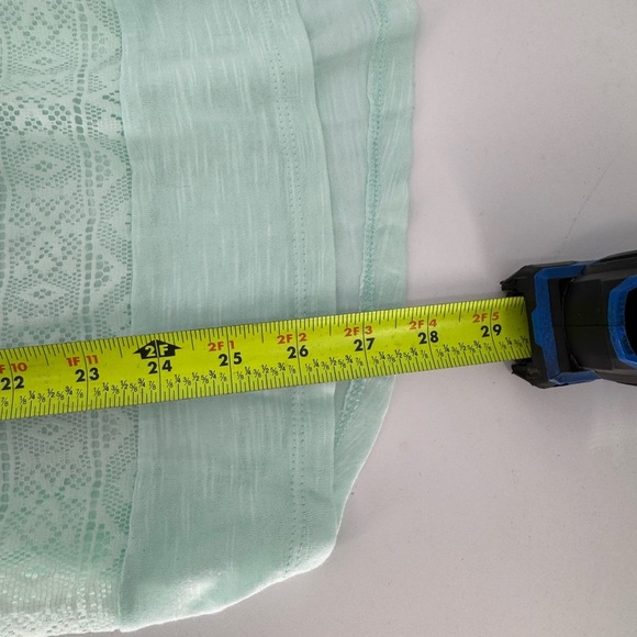 Pink Rose Turquoise Lace Tank Blouse - Picture 8 of 11